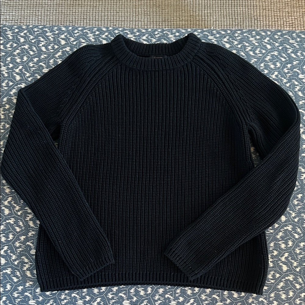 Quince 100% Organic Cotton Fisherman Crew Sweater Size M